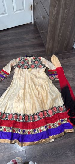 Embroidered Anarkali Dress with Dupatta