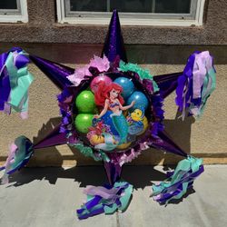 Little Mermaid Star Pinata With Balls