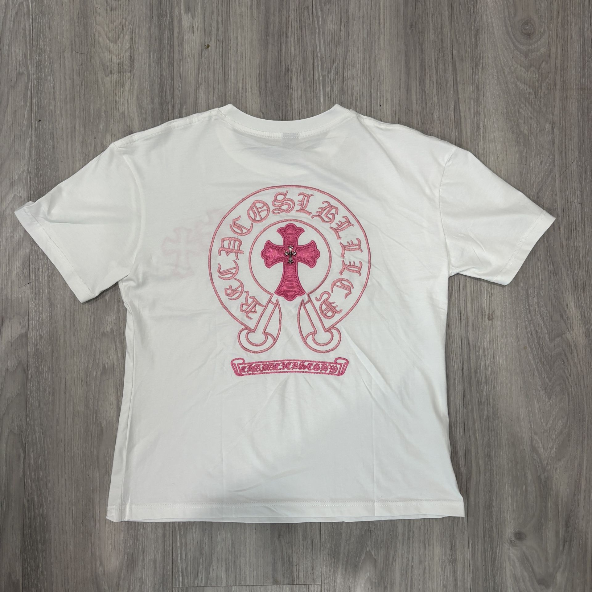 Pink & White Horseshoe Cross T-Shirt