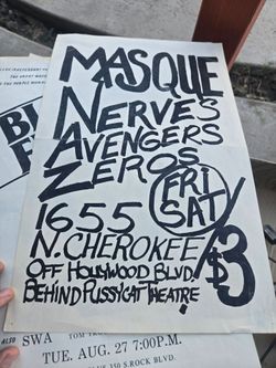 The Maque punk rock poster 1978 Avengers