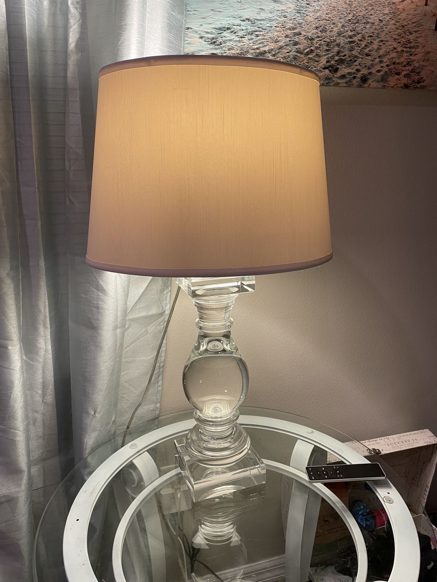 Solid Glass Base Lamp