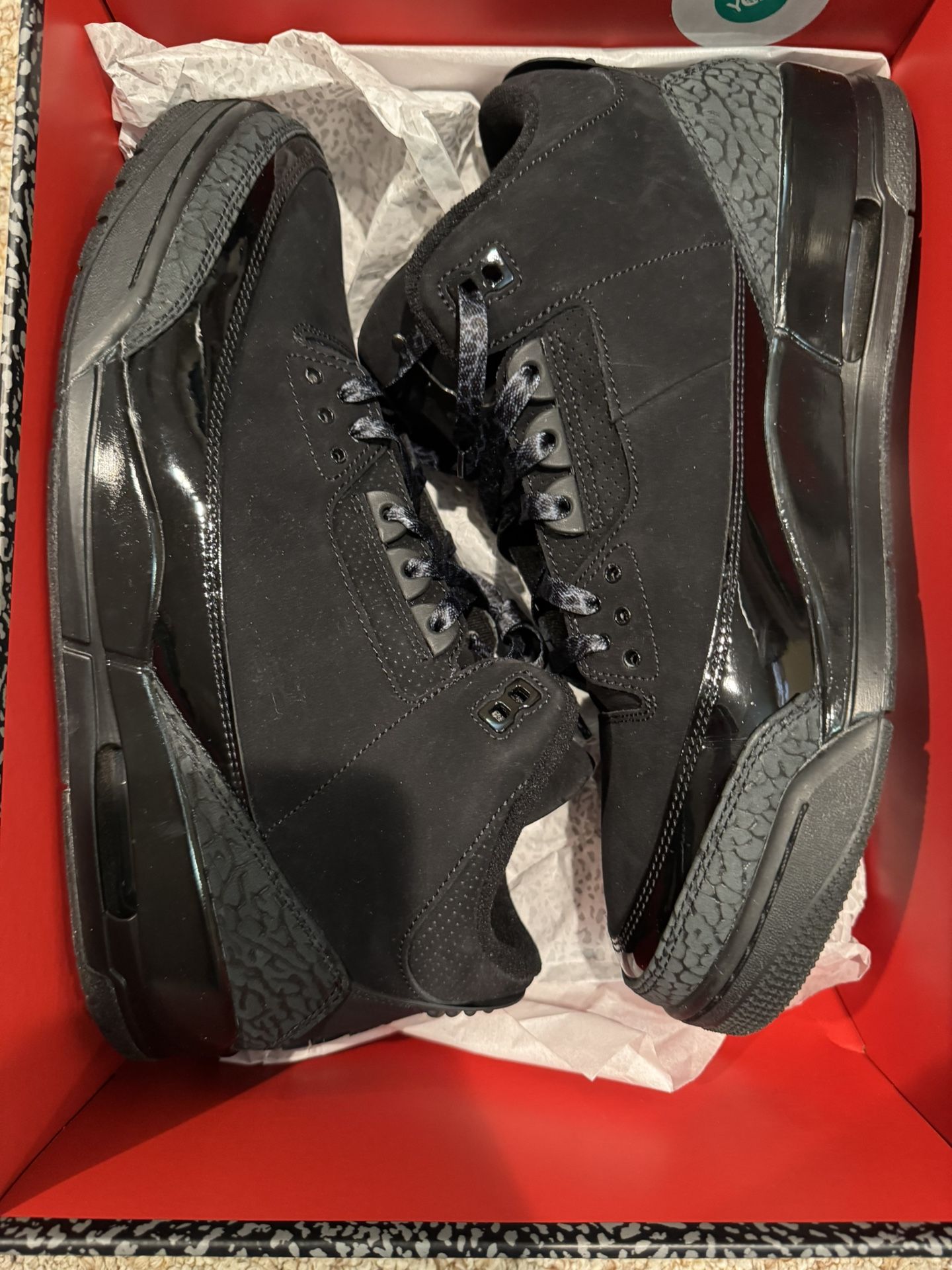 Air Jordan 3 Retro “Black Cat 2025” Size 13 Men’s OG ALL