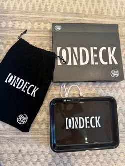  NEW  BLACK LED Glow Light Up Rechargeable Large Rolling Tray  Multi-Color LED