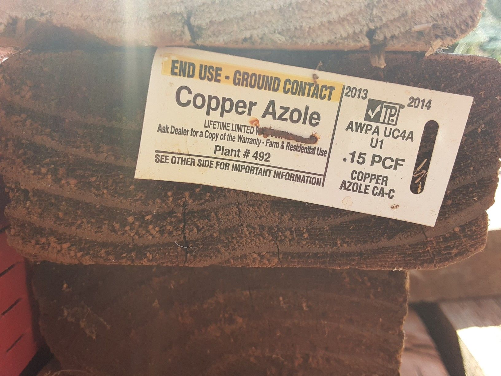 Leftover Treated Lumber Copper Alkaline Quaternary and Azole ? And