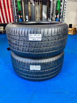 💰 Best deals are ca$h in person 2 USED TIRES 285/35ZR20 PIRELLI P-ZERO R01 MAX PERFORMANCE SUMMER 285/35R20 MUSTANG CORVETTE CAMARO BMW PORSCHE 