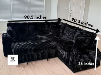 Brand New Corduroy Sectional Sofa w/ Pull-Out Sleeper Bed ! 🛋️✨
