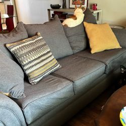 Comfy Blue Gray Couch