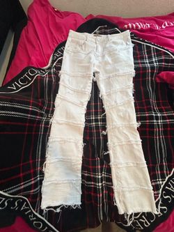 White Flare Stack Jeans Men’s