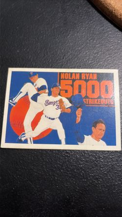 Nolan Ryan 5000 strikeouts baseball card