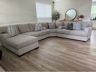 Big oversized gray sectional sofa