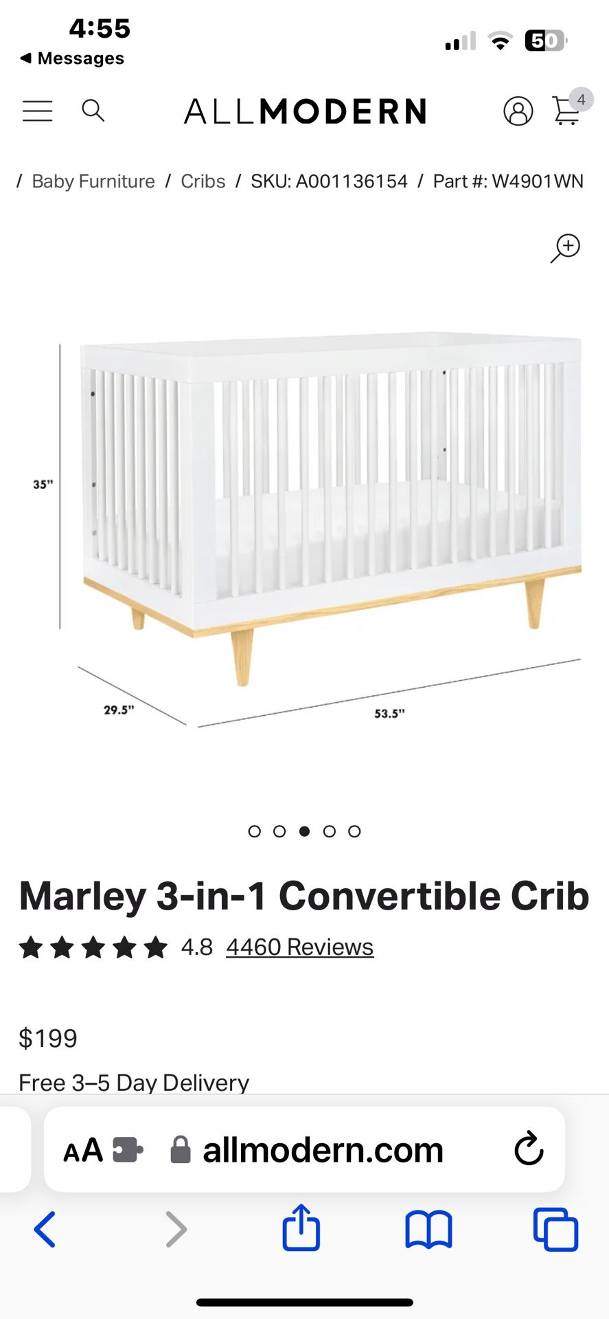 3 In 1 Crib