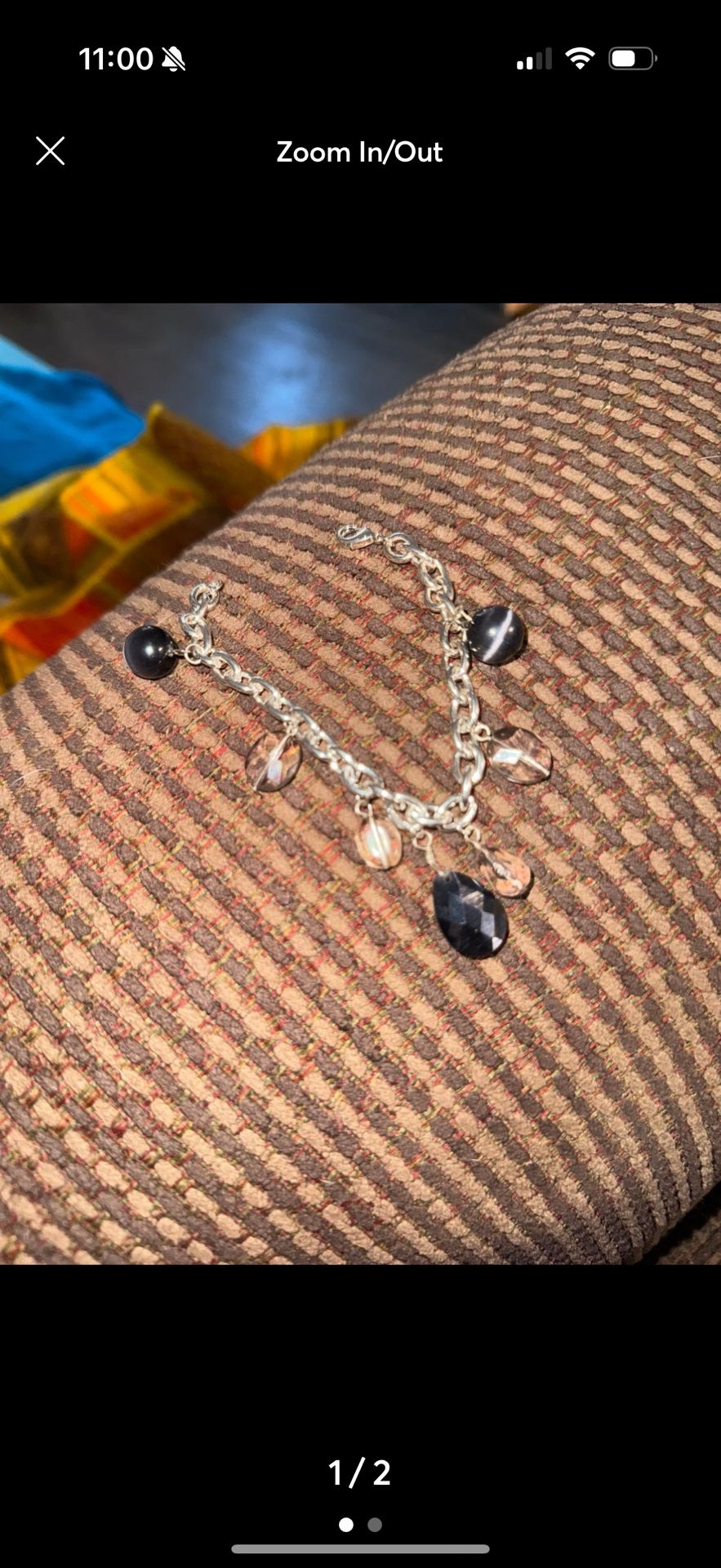 tigers eye charm bracelet