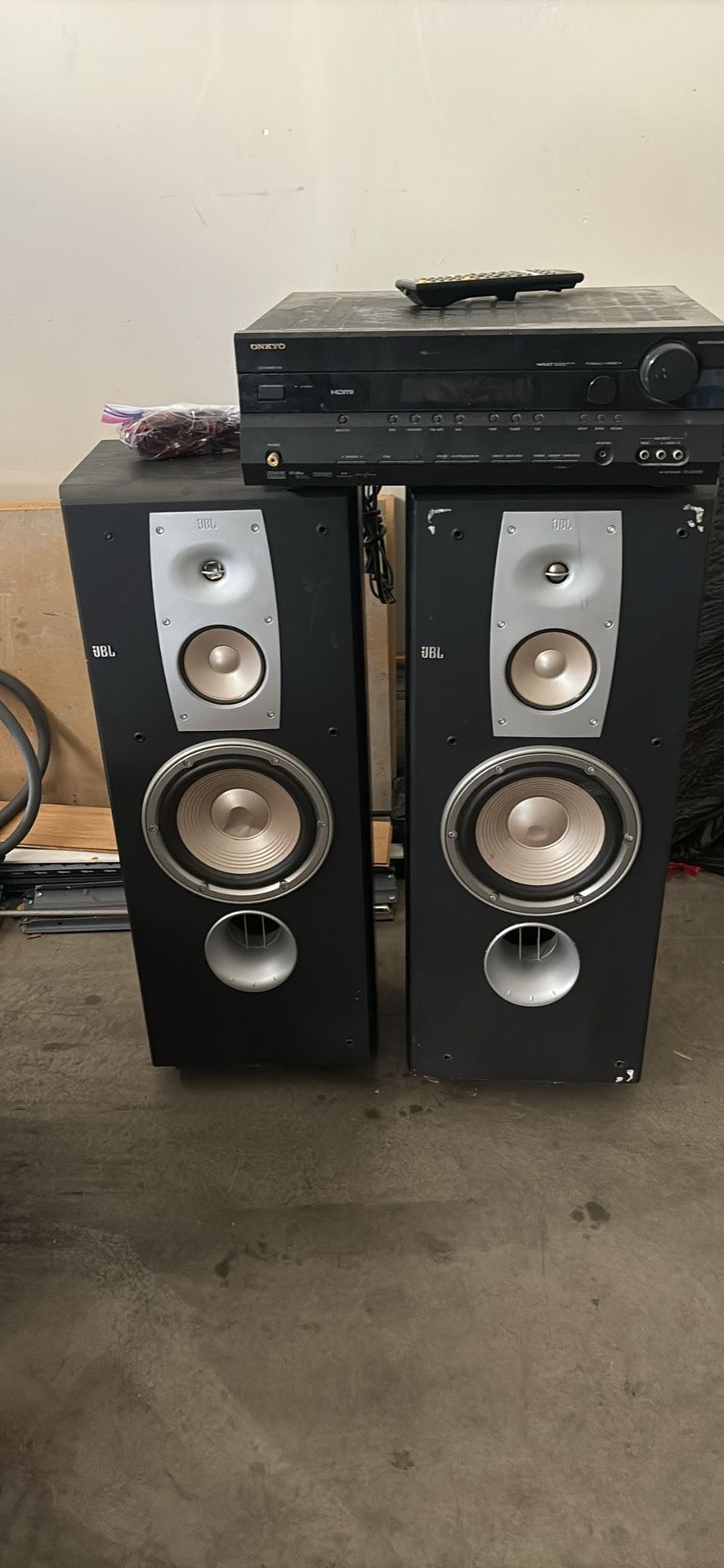JBL N38 Speakers With Receiver, Sub, And Surround Speakers