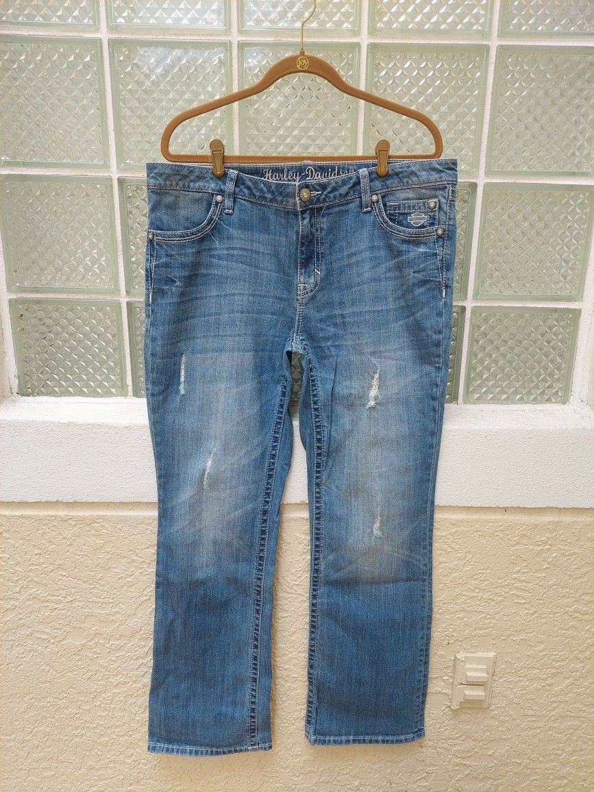 Harley Davidson Women's Jeans Size 16(ish) See Description