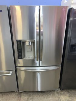 LG French door stainless steel very clean