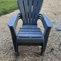 Hard Gray Plastic Adirondack chair- 10 Chairs