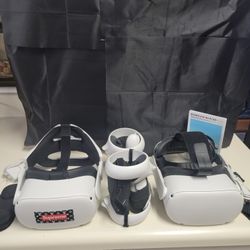 Like NEW (2) Oculus Quest 2 64GB/128GB Both Loaded w/Addons