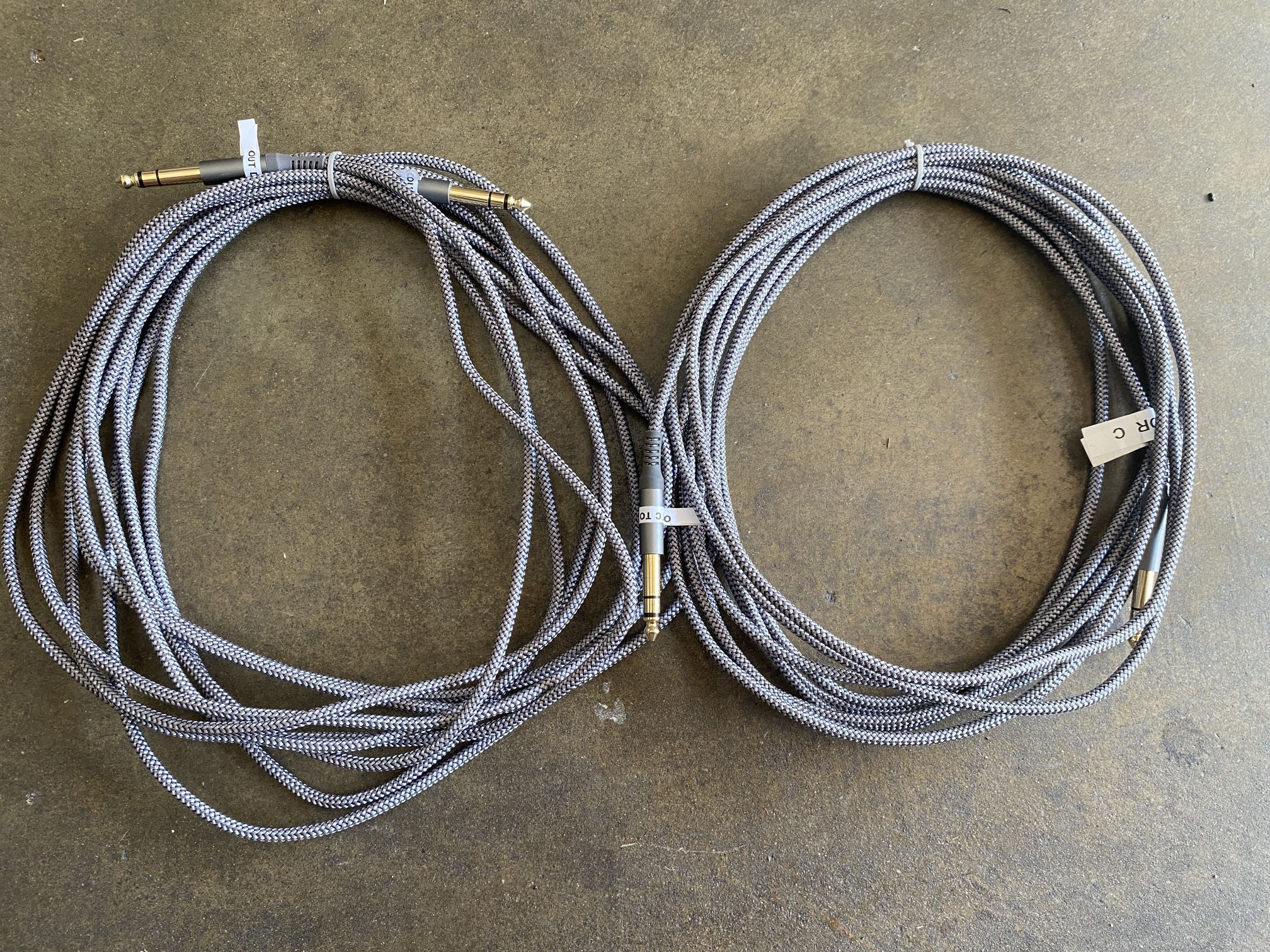 Instrumental balanced cable 1/4” TRS to 1/4” TRS 20 Feet
