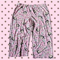 Betty Boop cheetah print capri pjs