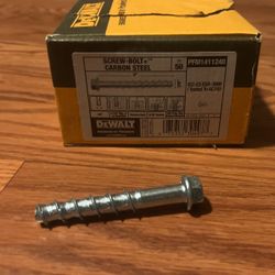 3/8 x 3” Dewalt screw down bolts anchors $15 a box or best offer. I have 30 boxes.