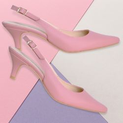 Pink Low Heel Sandals Size 5.5 6 6.5 7 7.5 8 8.5 9 9.5