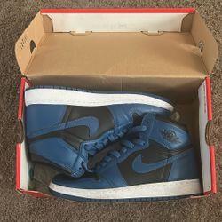  Air Jordans One High OG Dark Marina Blue  Youth Size 4.5