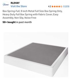 New! 9” Full Size Box Spring 