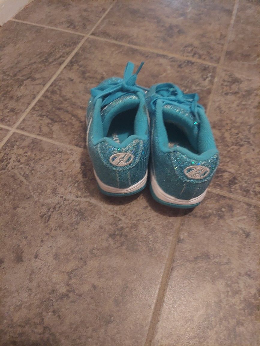 Girl's Heelys Blue Disco Glitter Youth Skate Size US 3 Style #770972H