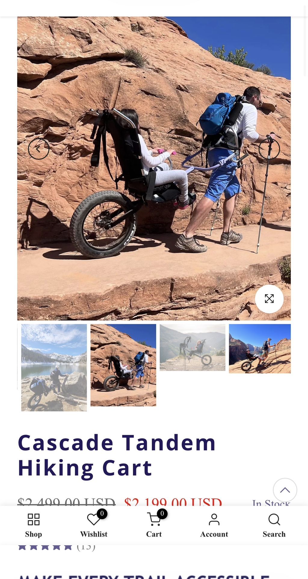 Cascade Tandem Hiking Cart