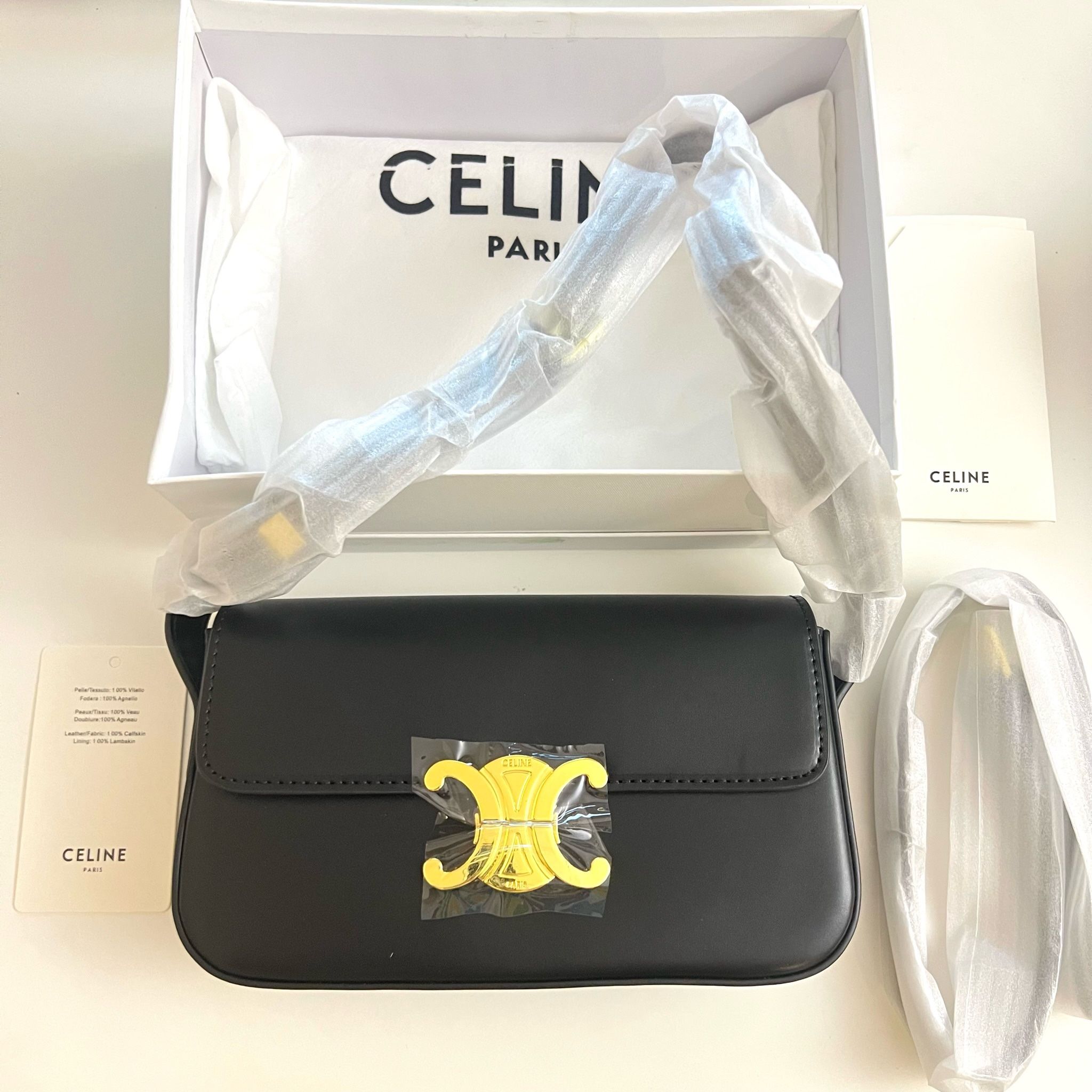 celine Black Hobo Bag Crossbody Bag Shoulder Bag New