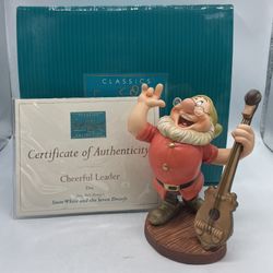 WDCC Snow White And The Seven Dwarfs “Cheerful Leader” Doc Figure W/ Box & COA