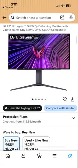 27inch OLED gaming monitor