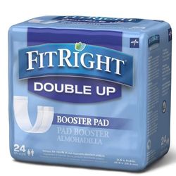 Medline FitRight Double Up incontinence Booster Pads 24 count– 3.5x11.5 - East Naples pick up