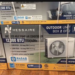 Hessaire Mini Split Ac Heater System 12,000 BTU