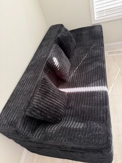 Black pullout couch