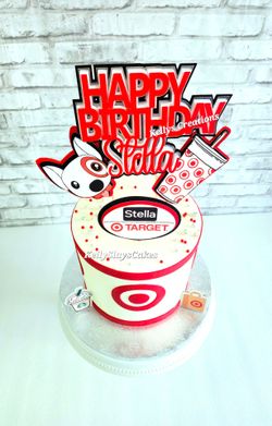 4 piece Target Themed Cake Topper Set