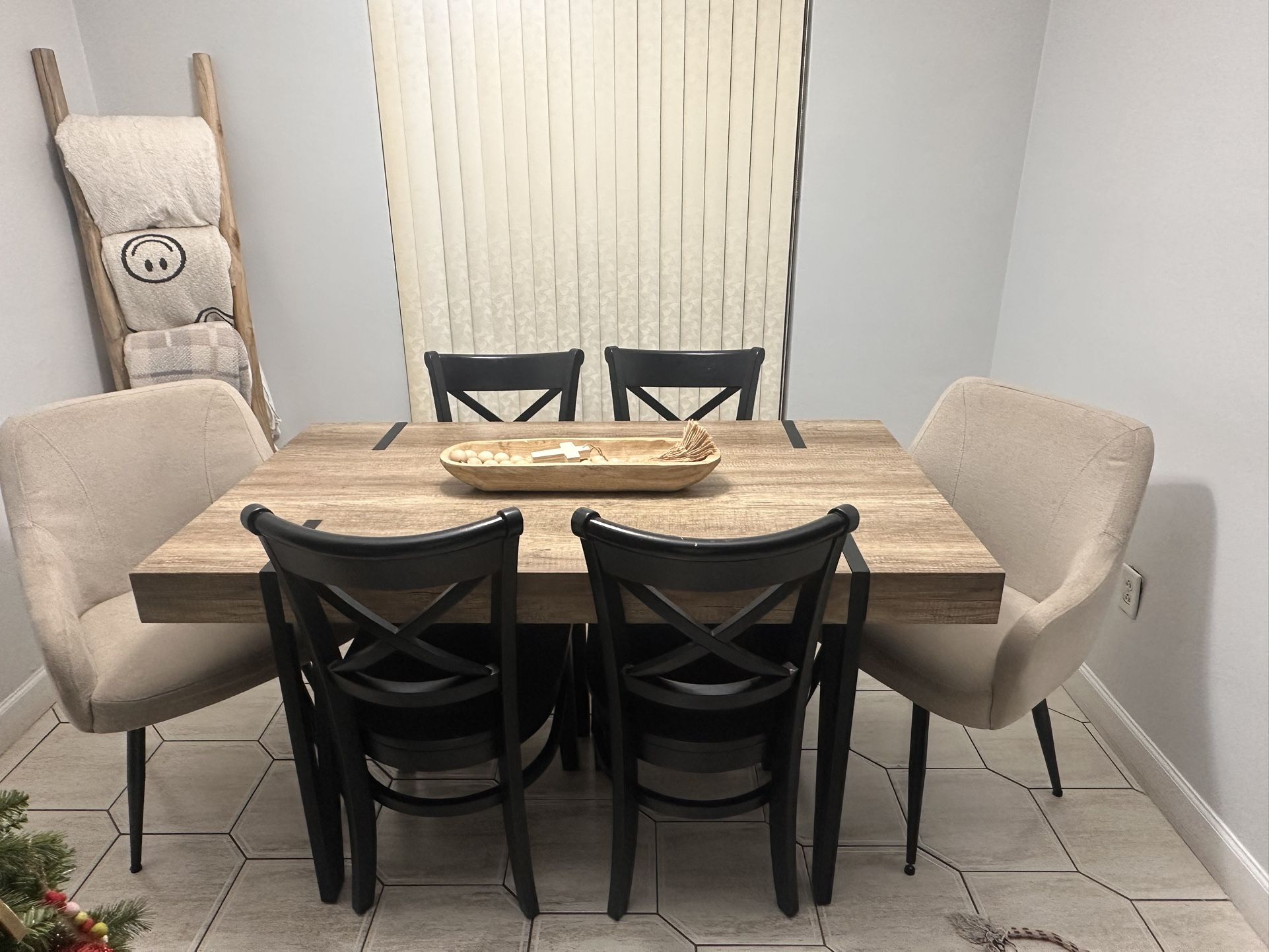 Metal Base Dining Table