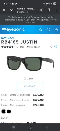 Ray Bans Justin Sunglasses ($100)I'm Asking For