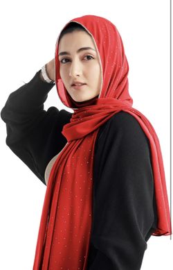 Red Rhinestone Pashmina