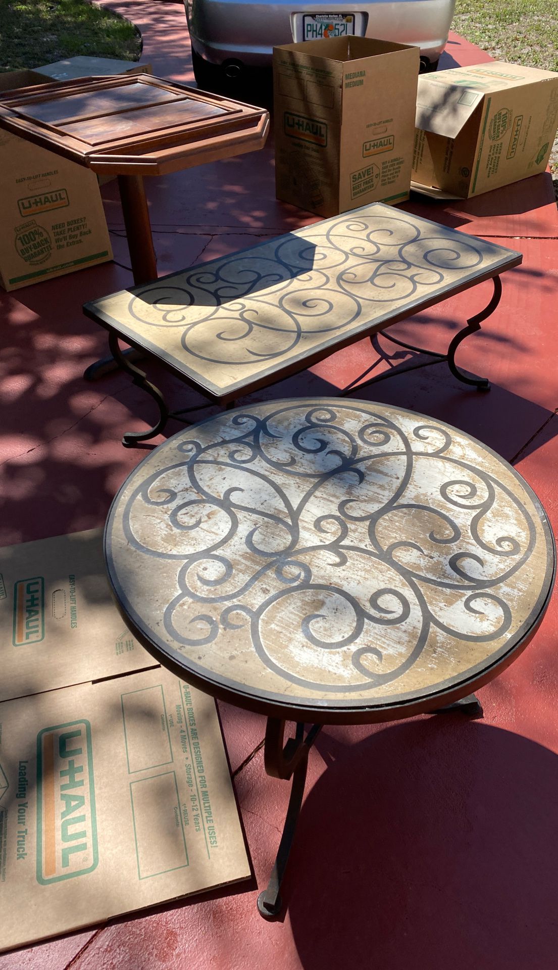 Pier one indoor outdoor tables iron base