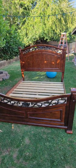 Ashley furniture solid bed frame