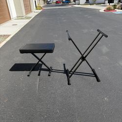 Musicians Gear Keyboard Stand & On-stage Bench - Good Condition
