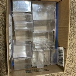 14 Hard Plastic Boxes For Collectible Sports Cards, Pokémon, Etc Various Sizes Smaller To Large