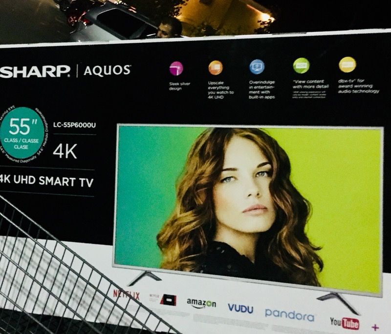 Sharp Aquos 55” 4K UHD Smart UHD TV LC-55P6000U