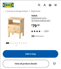 Two Ikea Bedside Tables / nightstands