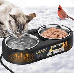 Non-Freezing Water and Food, Waterproof Heated Pet Bowl new in box