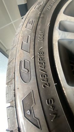 Tires 245/45 R18 like brand new with 5 series bmw rims