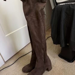 Franco Sarto Over the Knee Boots – Brown Suede