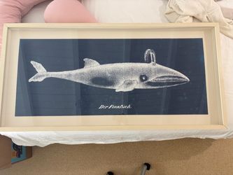 Mecox Framed Whale Art Print