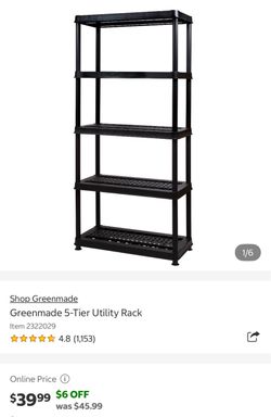 Greenmade plastic rack 5 level